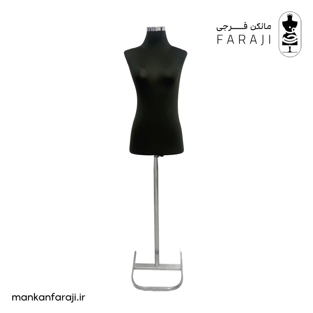 فرم طبیعی نیمتنه زنانه روی مانکن ترک برای دوخت دقیق لباس شب یا رسمی