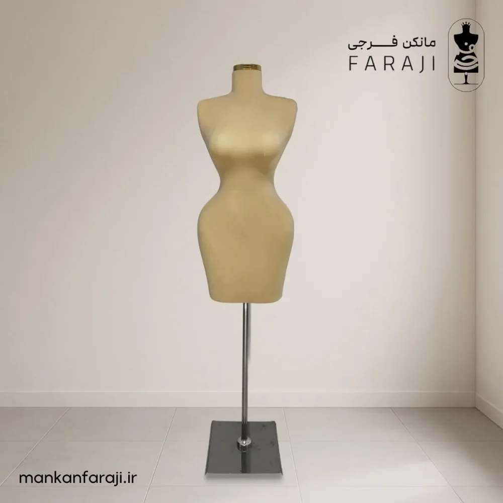 مانکن نیم تنه ساعت شنی با پایه فلزی سنگین