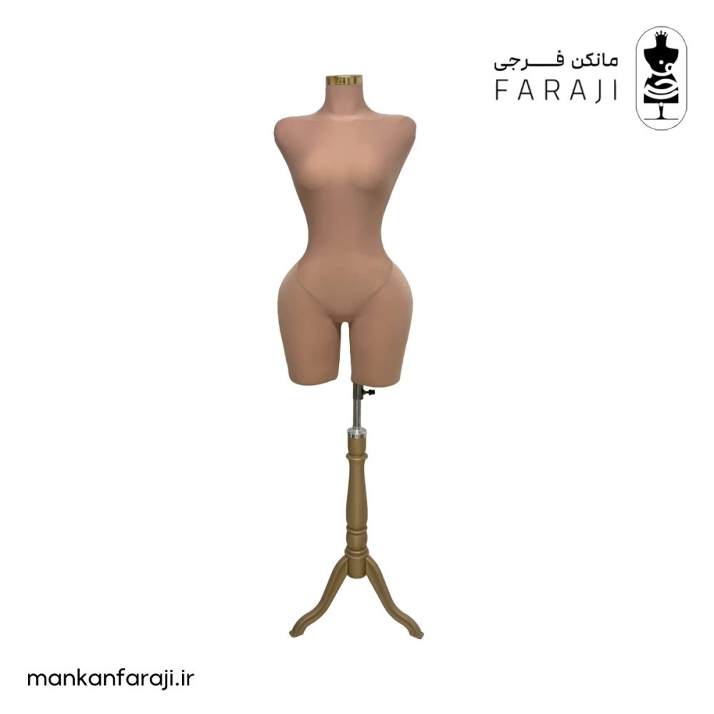 Female dress form hourglass torso pin-up mannequin without crotch