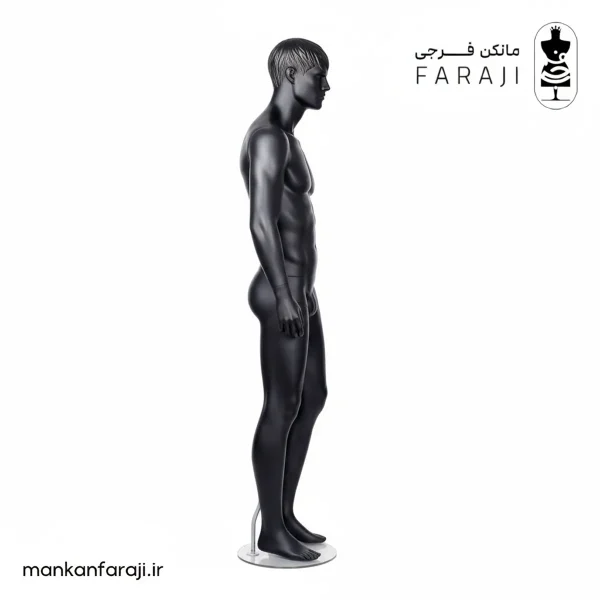 Male black full body mannequin model 107 standing pose