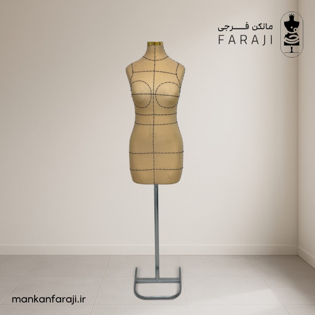 Female mannequin hourglass torso size 44 with pattern