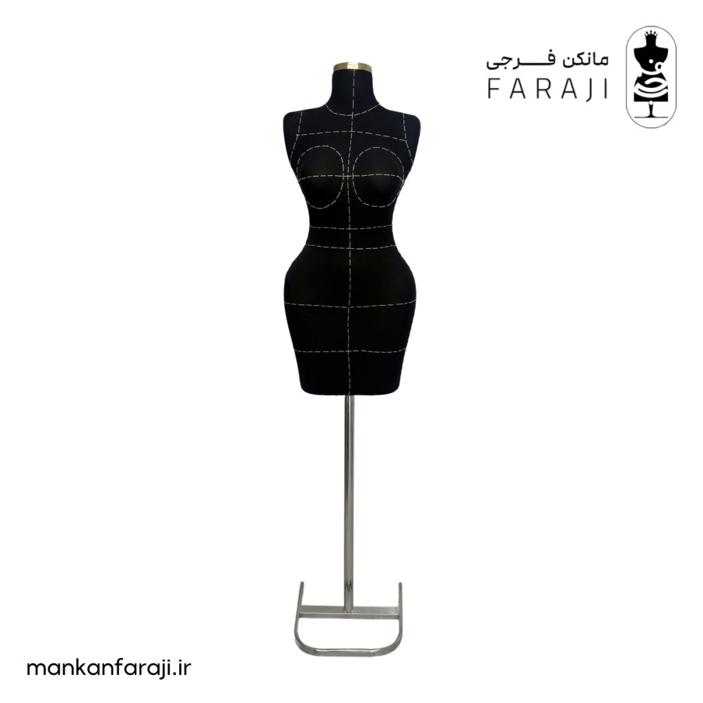 Female mannequin with hourglass bust and pattern