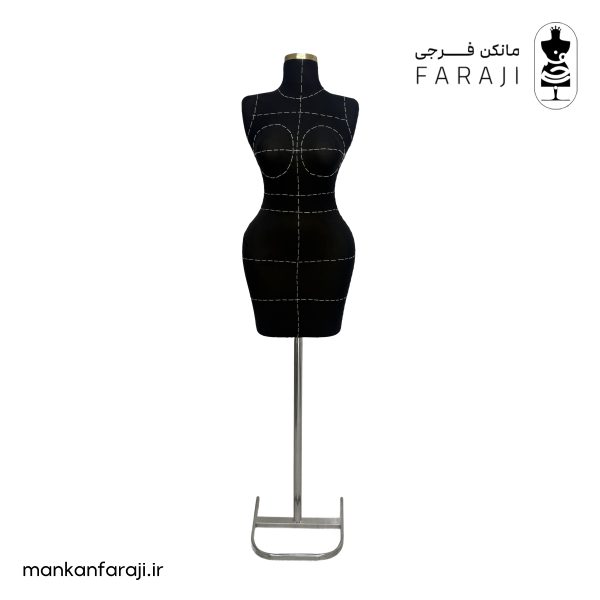 Female mannequin with hourglass bust and pattern