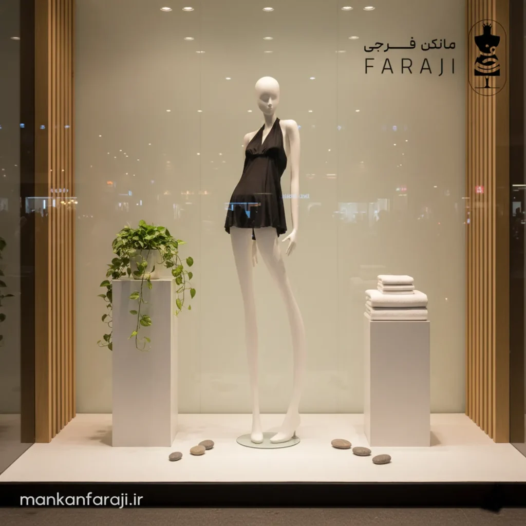Female white full body mannequin model 111 in standing pose