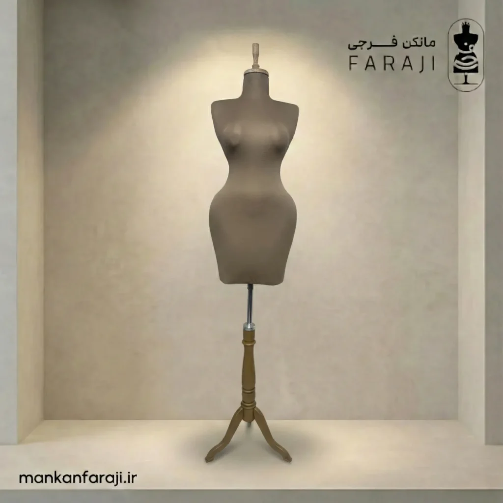 مانکن ویترین Plastic hourglass bust mannequin